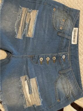 High-Rise Distressed Women’s Jeans - Blue